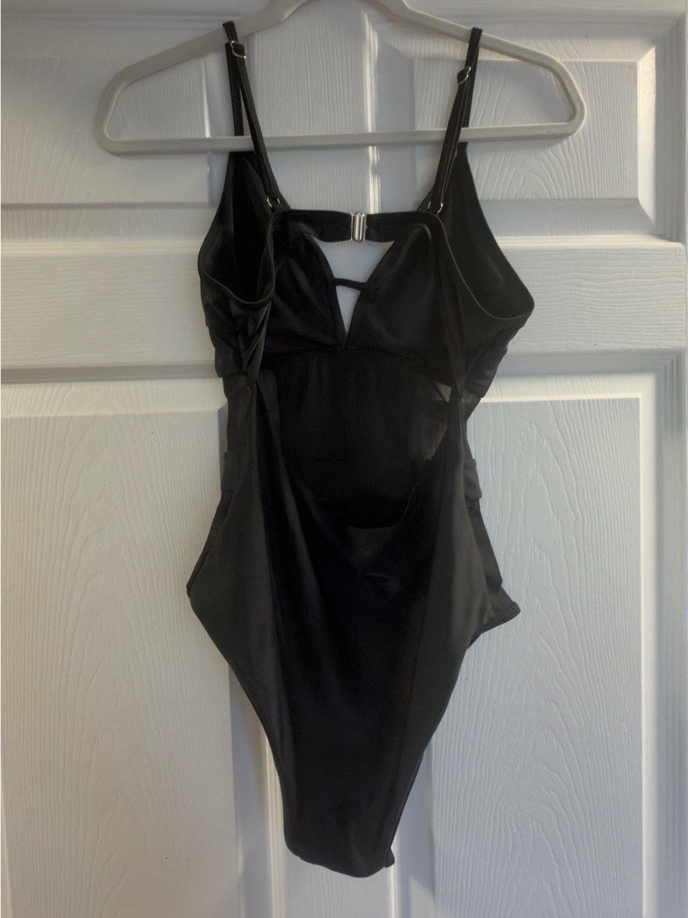 Cupshe Black One-Piece Swim Bodysuit with Front Cutout